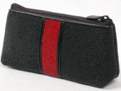 W124-1 Center red stingray leather strip